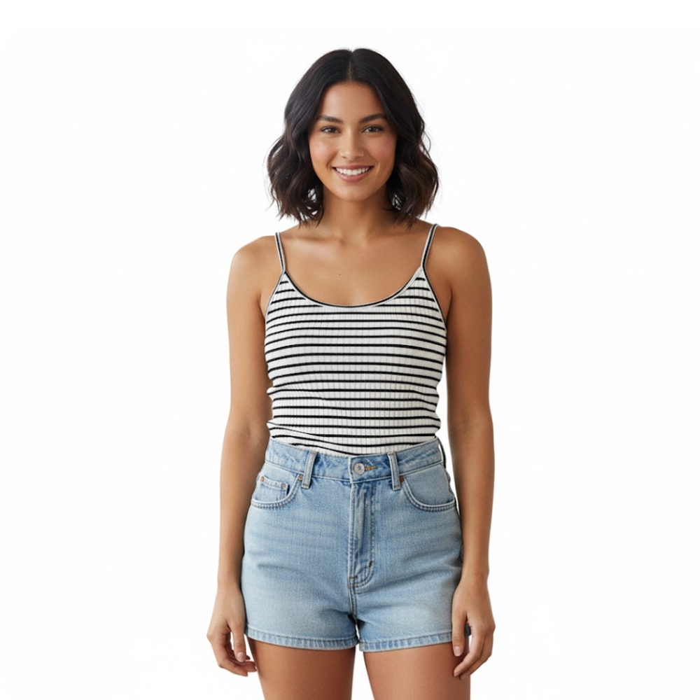 Old Navy Black and White Striped Camisole